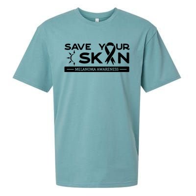 Melanoma Cancer Awareness Save Your Skin Sueded Cloud Jersey T-Shirt