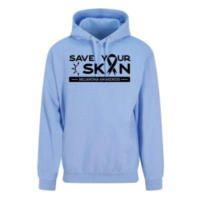 Melanoma Cancer Awareness Save Your Skin Unisex Surf Hoodie