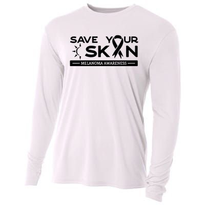 Melanoma Cancer Awareness Save Your Skin Cooling Performance Long Sleeve Crew