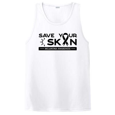 Melanoma Cancer Awareness Save Your Skin PosiCharge Competitor Tank