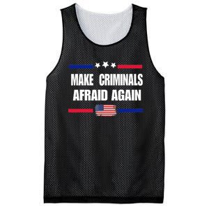 Make Criminals Afraid Again USA Rights Sarcastic US Flag Mesh Reversible Basketball Jersey Tank