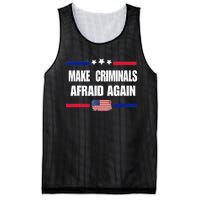 Make Criminals Afraid Again USA Rights Sarcastic US Flag Mesh Reversible Basketball Jersey Tank