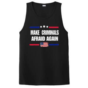 Make Criminals Afraid Again USA Rights Sarcastic US Flag PosiCharge Competitor Tank