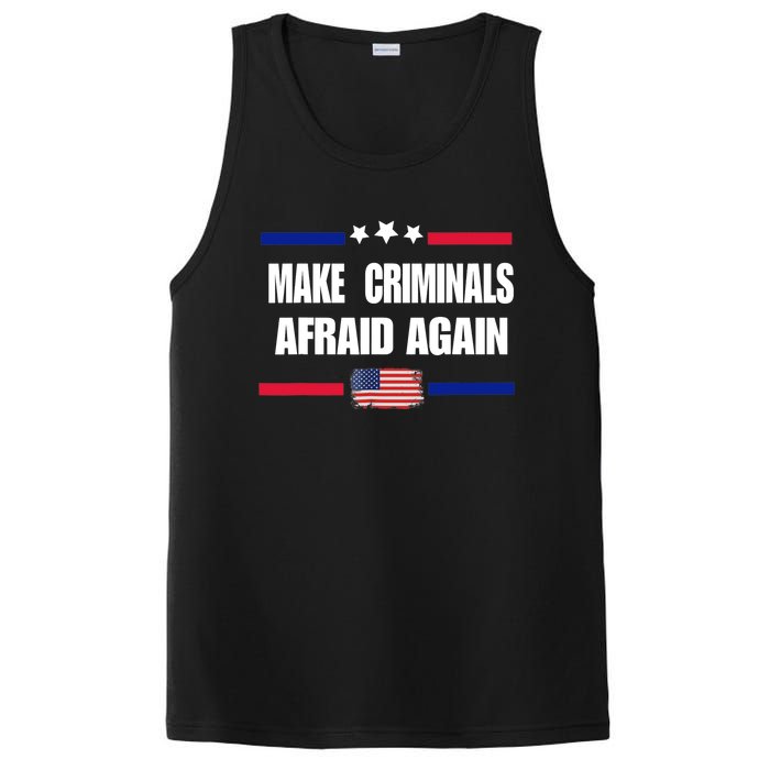 Make Criminals Afraid Again USA Rights Sarcastic US Flag PosiCharge Competitor Tank