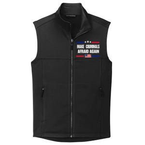 Make Criminals Afraid Again USA Rights Sarcastic US Flag Collective Smooth Fleece Vest