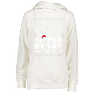 MERRY CHRISTMAS AND YIPPEE KI YAY MOTHERFCKER, Christmas Essential Womens Funnel Neck Pullover Hood