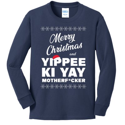 MERRY CHRISTMAS AND YIPPEE KI YAY MOTHERFCKER, Christmas Essential Kids Long Sleeve Shirt