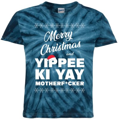 MERRY CHRISTMAS AND YIPPEE KI YAY MOTHERFCKER, Christmas Essential Kids Tie-Dye T-Shirt