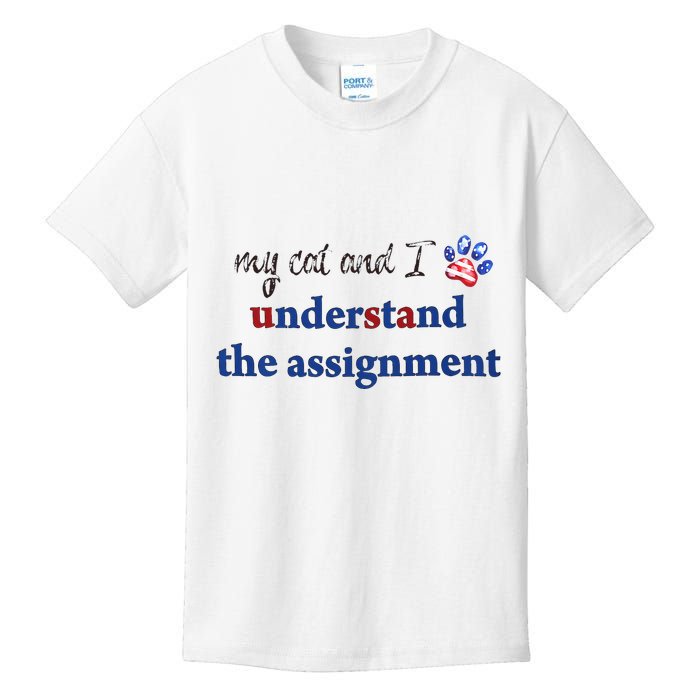 My Cat And I Understand The Assignment Kids T-Shirt