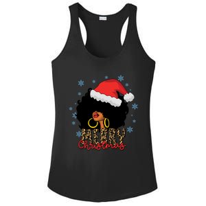 Merry Christmas Afro Black Leopard Christmas Pajamas Cute Gift Ladies PosiCharge Competitor Racerback Tank