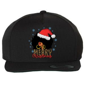 Merry Christmas Afro Black Leopard Christmas Pajamas Cute Gift Wool Snapback Cap