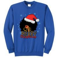 Merry Christmas Afro Black Leopard Christmas Pajamas Cute Gift Sweatshirt