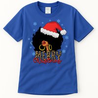 Merry Christmas Afro Black Leopard Christmas Pajamas Cute Gift Tall T-Shirt