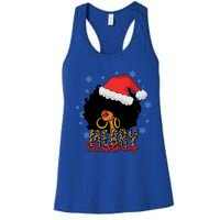 Merry Christmas Afro Black Leopard Christmas Pajamas Cute Gift Women's Racerback Tank