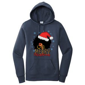 Merry Christmas Afro Black Leopard Christmas Pajamas Cute Gift Women's Pullover Hoodie