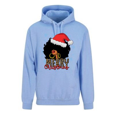 Merry Christmas Afro Black Leopard Christmas Pajamas Cute Gift Unisex Surf Hoodie