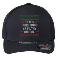 Merry Christmas Animal Filthy Ya Xmas Family Pajama Flexfit Unipanel Trucker Cap