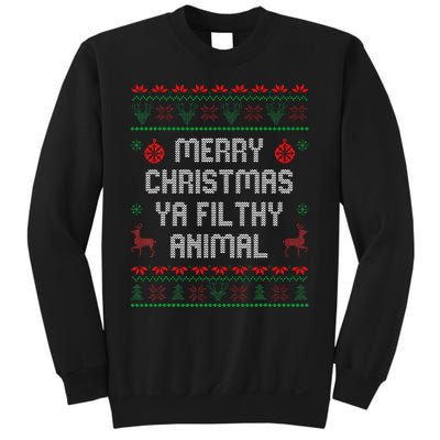 Merry Christmas Animal Filthy Ya Xmas Family Pajama Sweatshirt