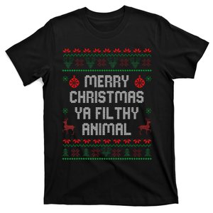 Merry Christmas Animal Filthy Ya Xmas Family Pajama T-Shirt