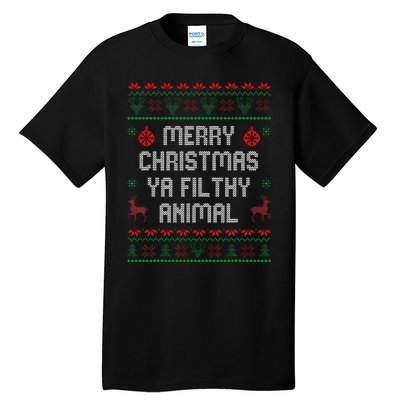 Merry Christmas Animal Filthy Ya Xmas Family Pajama Tall T-Shirt