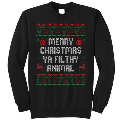 Merry Christmas Animal Filthy Ya Xmas Family Pajama Tall Sweatshirt