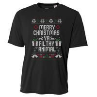 Merry Christmas Animal Filthy Ya Xmas Pajama Ugly Sweater Cooling Performance Crew T-Shirt