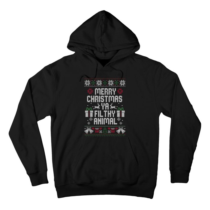 Merry Christmas Animal Filthy Ya Xmas Pajama Ugly Sweater Hoodie