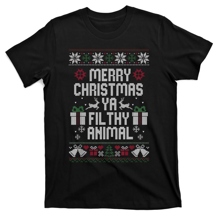 Merry Christmas Animal Filthy Ya Xmas Pajama Ugly Sweater T-Shirt