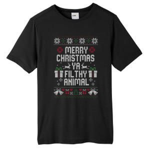 Merry Christmas Animal Filthy Ya Xmas Pajama Ugly Sweater Tall Fusion ChromaSoft Performance T-Shirt