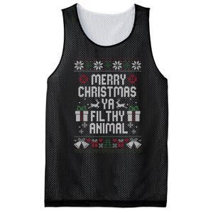 Merry Christmas Animal Filthy Ya Xmas Pajama Ugly Sweater Mesh Reversible Basketball Jersey Tank