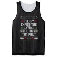 Merry Christmas Animal Filthy Ya Xmas Pajama Ugly Sweater Mesh Reversible Basketball Jersey Tank