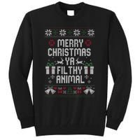 Merry Christmas Animal Filthy Ya Xmas Pajama Ugly Sweater Tall Sweatshirt