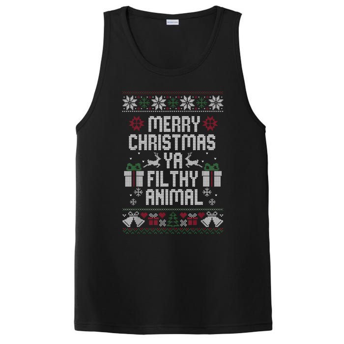 Merry Christmas Animal Filthy Ya Xmas Pajama Ugly Sweater PosiCharge Competitor Tank