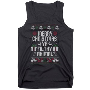 Merry Christmas Animal Filthy Ya Xmas Pajama Ugly Sweater Tank Top