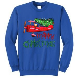 Merry Christmas Airplane Christmas Tree Pilot Xmas Funny Funny Gift Sweatshirt