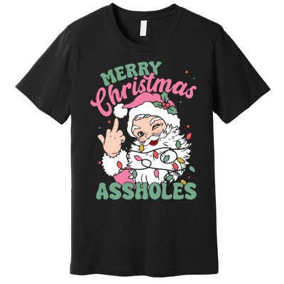 Merry Christmas Assholes Funny Premium T-Shirt