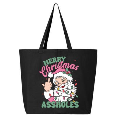 Merry Christmas Assholes Funny 25L Jumbo Tote