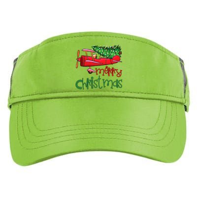 Merry Christmas Airplane Christmas Tree Pilot Xmas Funny Gift Adult Drive Performance Visor