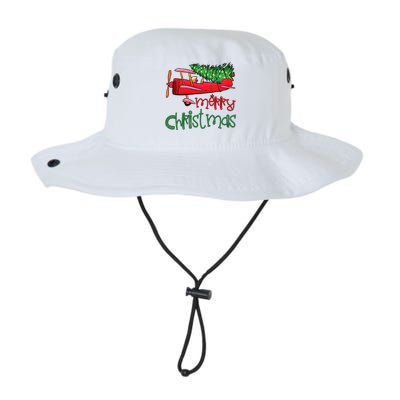 Merry Christmas Airplane Christmas Tree Pilot Xmas Funny Gift Legacy Cool Fit Booney Bucket Hat