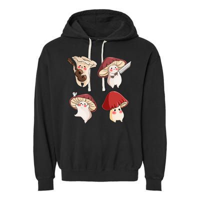 Mushroom Cottagecore Aesthetic Goblincore Garment-Dyed Fleece Hoodie
