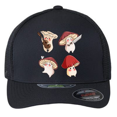 Mushroom Cottagecore Aesthetic Goblincore Flexfit Unipanel Trucker Cap