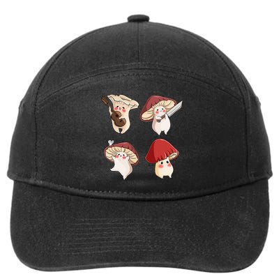 Mushroom Cottagecore Aesthetic Goblincore 7-Panel Snapback Hat