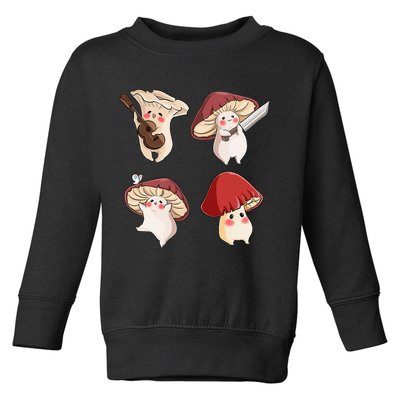 Mushroom Cottagecore Aesthetic Goblincore Toddler Sweatshirt