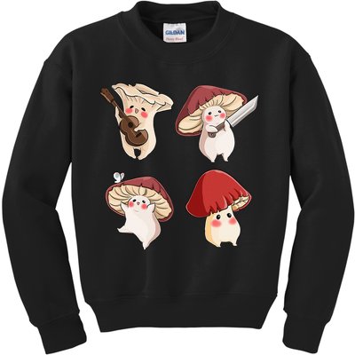 Mushroom Cottagecore Aesthetic Goblincore Kids Sweatshirt