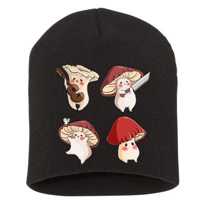 Mushroom Cottagecore Aesthetic Goblincore Short Acrylic Beanie