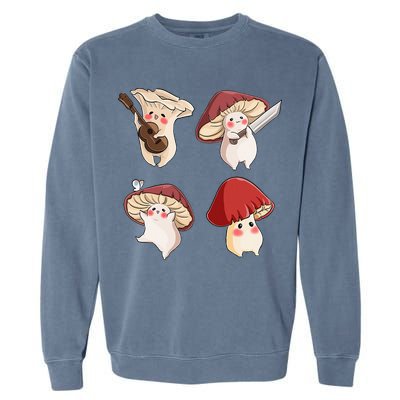 Mushroom Cottagecore Aesthetic Goblincore Garment-Dyed Sweatshirt