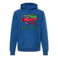 Merry Christmas Airplane Christmas Tree Pilot Xmas Funny Cute Gift Premium Hoodie