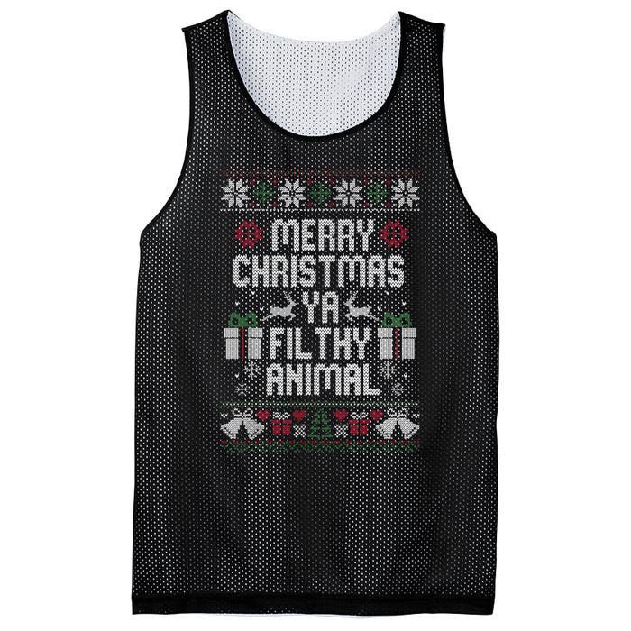 Merry Christmas Animal Filthy Ya Xmas Pajama Mesh Reversible Basketball Jersey Tank