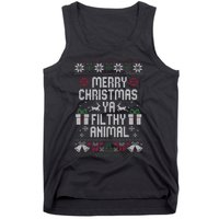 Merry Christmas Animal Filthy Ya Xmas Pajama Tank Top