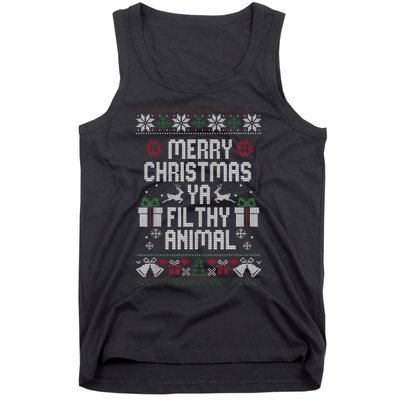 Merry Christmas Animal Filthy Ya Xmas Pajama Tank Top